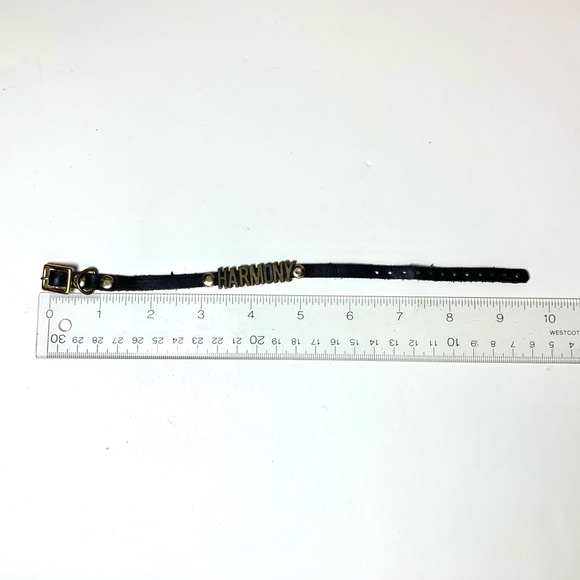 HARMONY Brass Letters Leather Buckle Bracelet - Picture 15 of 16